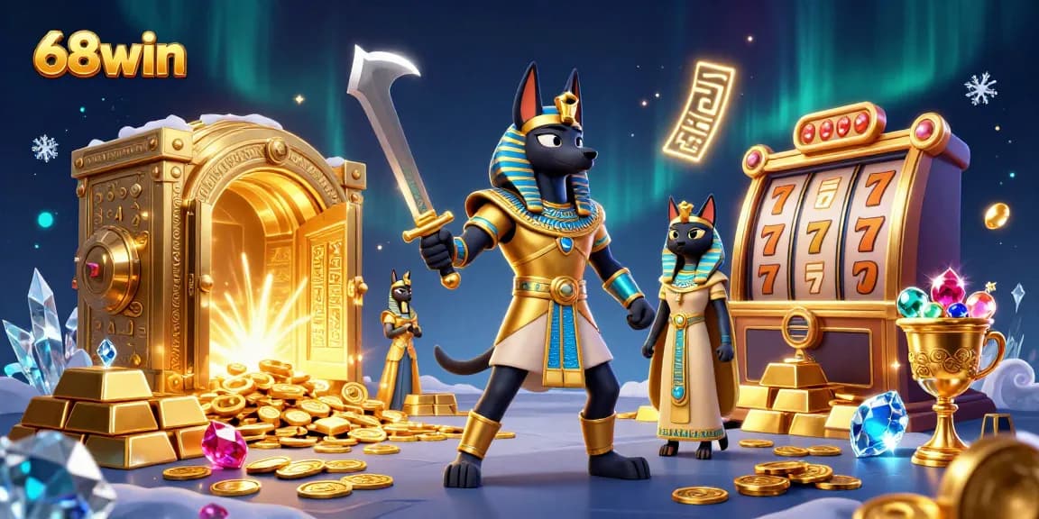 Experience the thrilling excitement of 68win with ancient themes and casino elements.