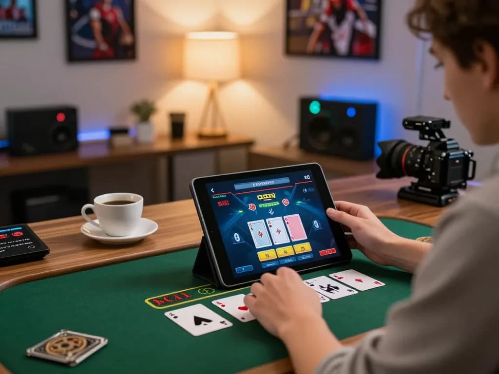 Experience the thrill of blackjack on gamebaidoithuong8 with friends in a cozy home setting.