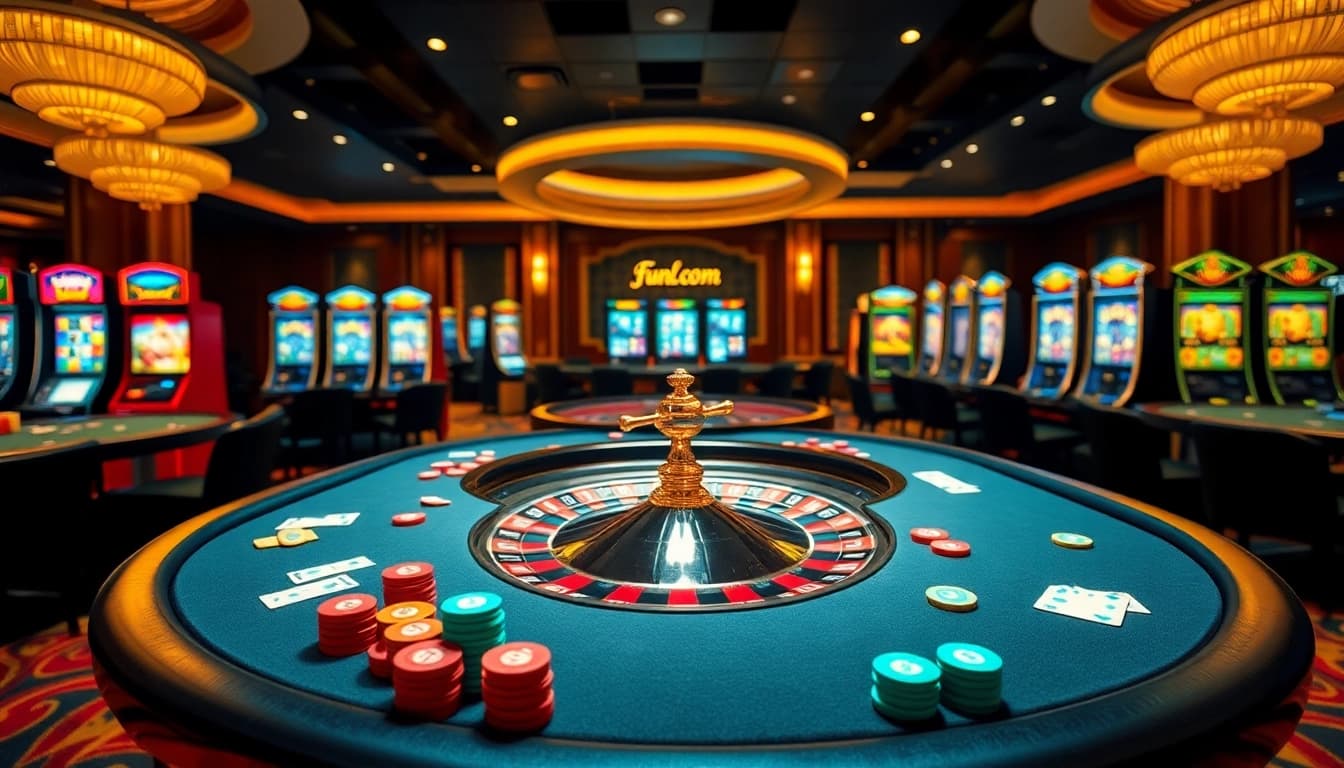 Experience high-stakes excitement at fun88.com with vibrant casino tables and thrilling games.