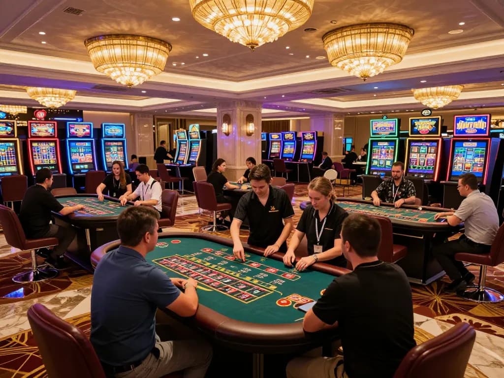 Players enjoying a thrilling roulette game at TT88 casino under warm ambient lighting.