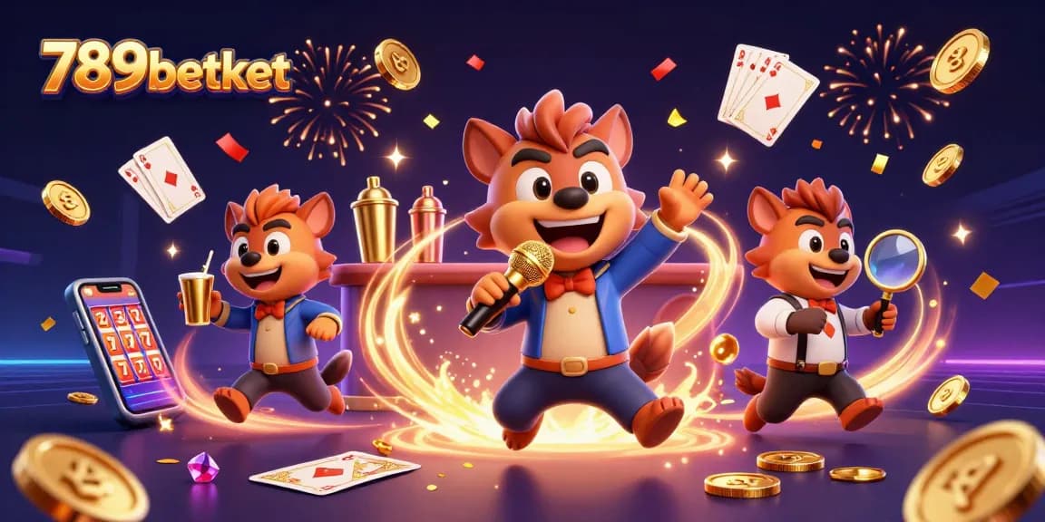 Engage with the lively 789betket casino scene showcasing hyena characters in action amidst sparkling gems and golden coins.