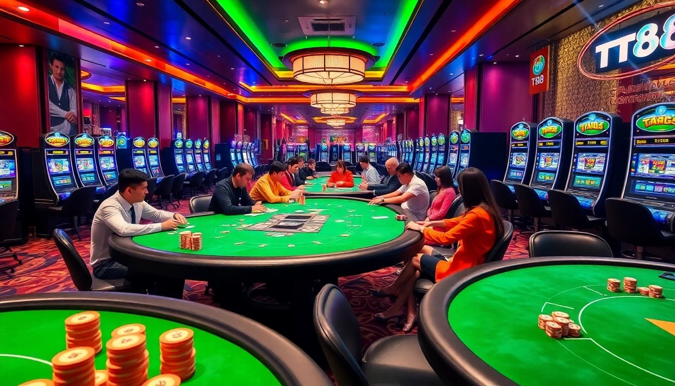 Experience the excitement of TT88's poker with vibrant tables and dynamic gameplay.