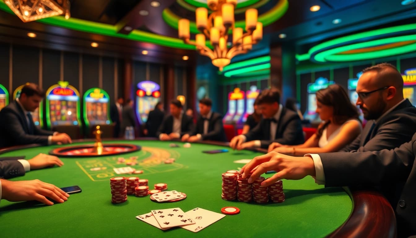 Engage in thrilling poker gameplay at เว็บ soibet with vibrant casino atmosphere and professional setup.