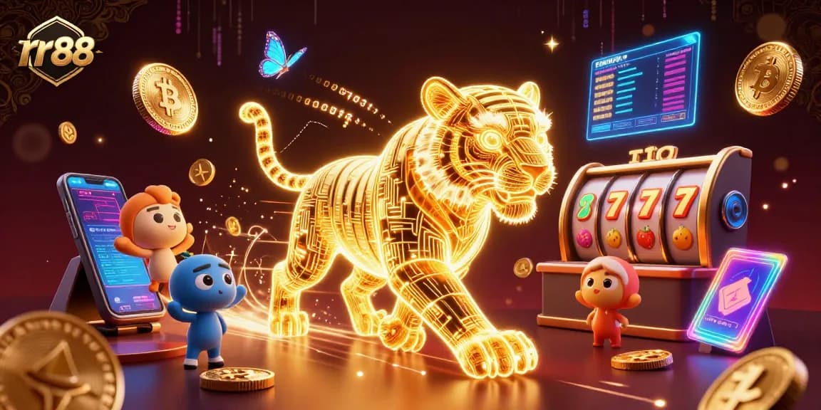 Experience thrilling wins and vibrant gameplay with rr 88 in this dazzling 3D casino illustration.