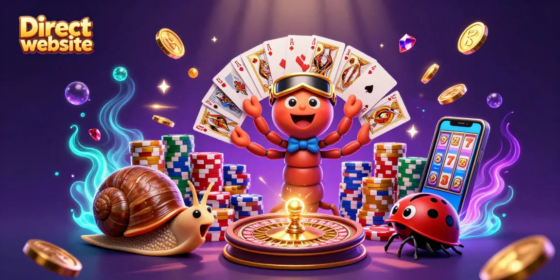 Join the excitement at the Direct website with a dealer's card spread and chip action in this lively casino scene.