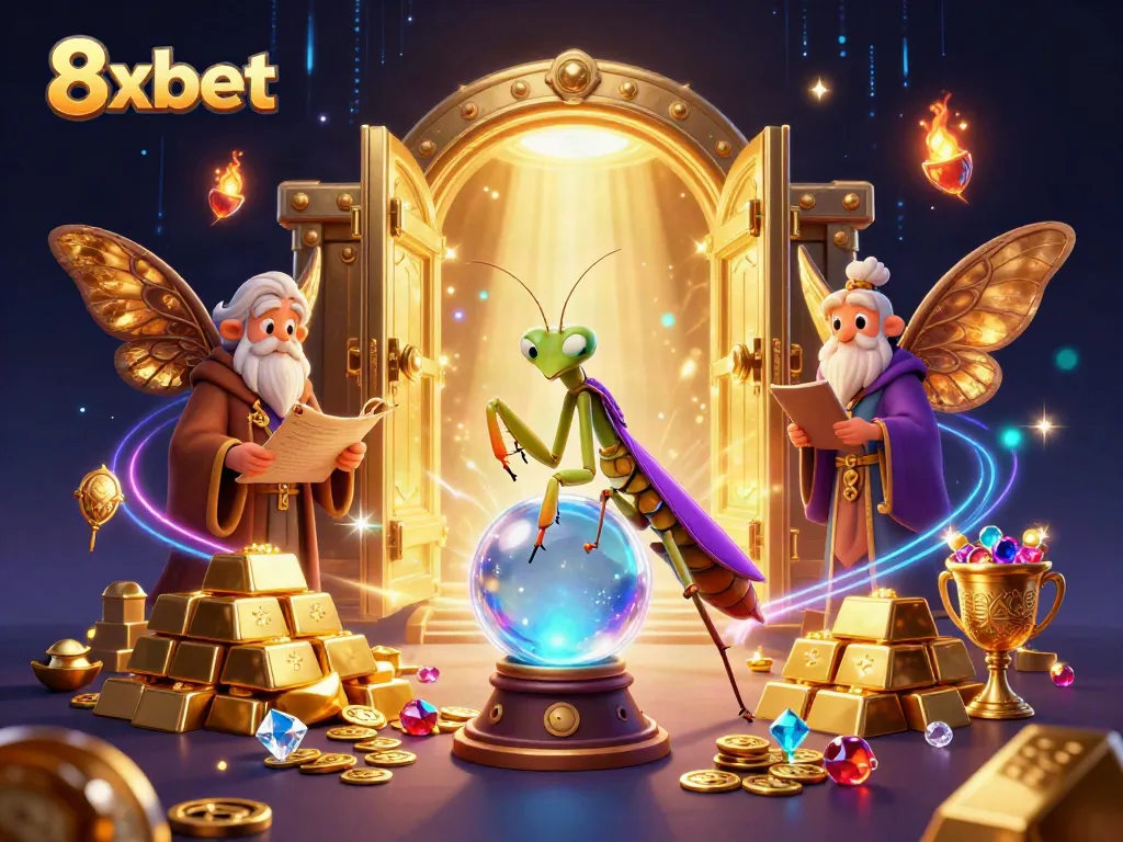 Engage with 8xbet's exciting fantasy world featuring a fortune teller, librarian, and their magical oracles.