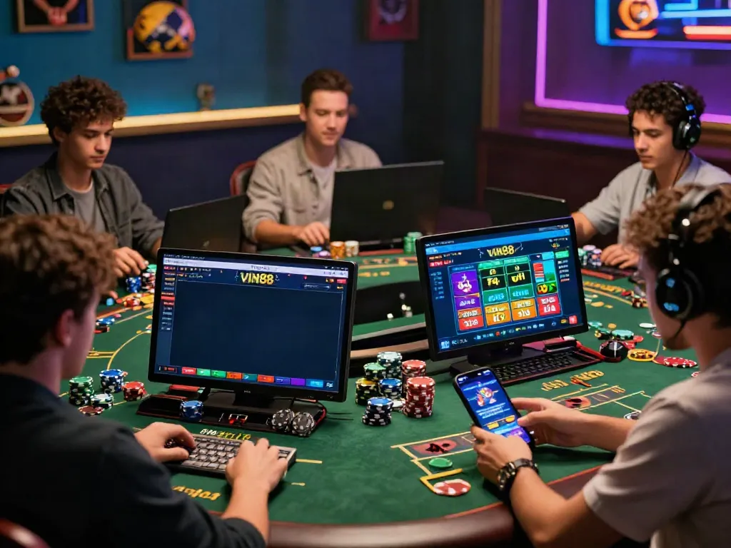 Players enjoying a dynamic online betting experience with VIN88 in 2026.