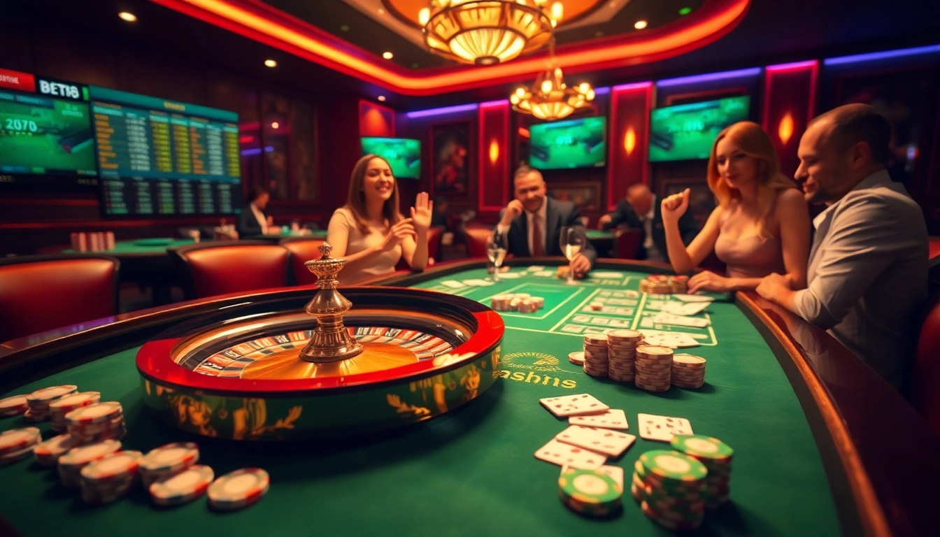 Experience the thrill of online gambling at https://bet88.law with vibrant casino elements showcasing excitement and luxury.