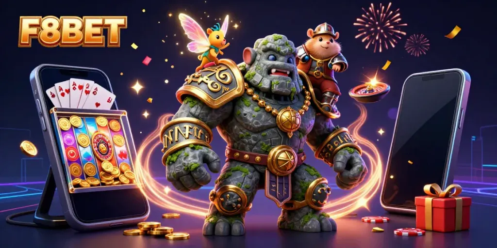 Engage in thrilling gameplay at F8BET with vibrant characters and exciting casino elements.
