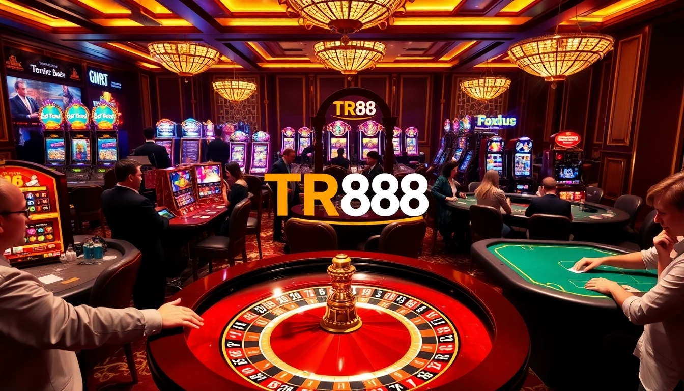 Experience the thrill of TR88 gaming with vibrant casino tables and exciting gameplay.