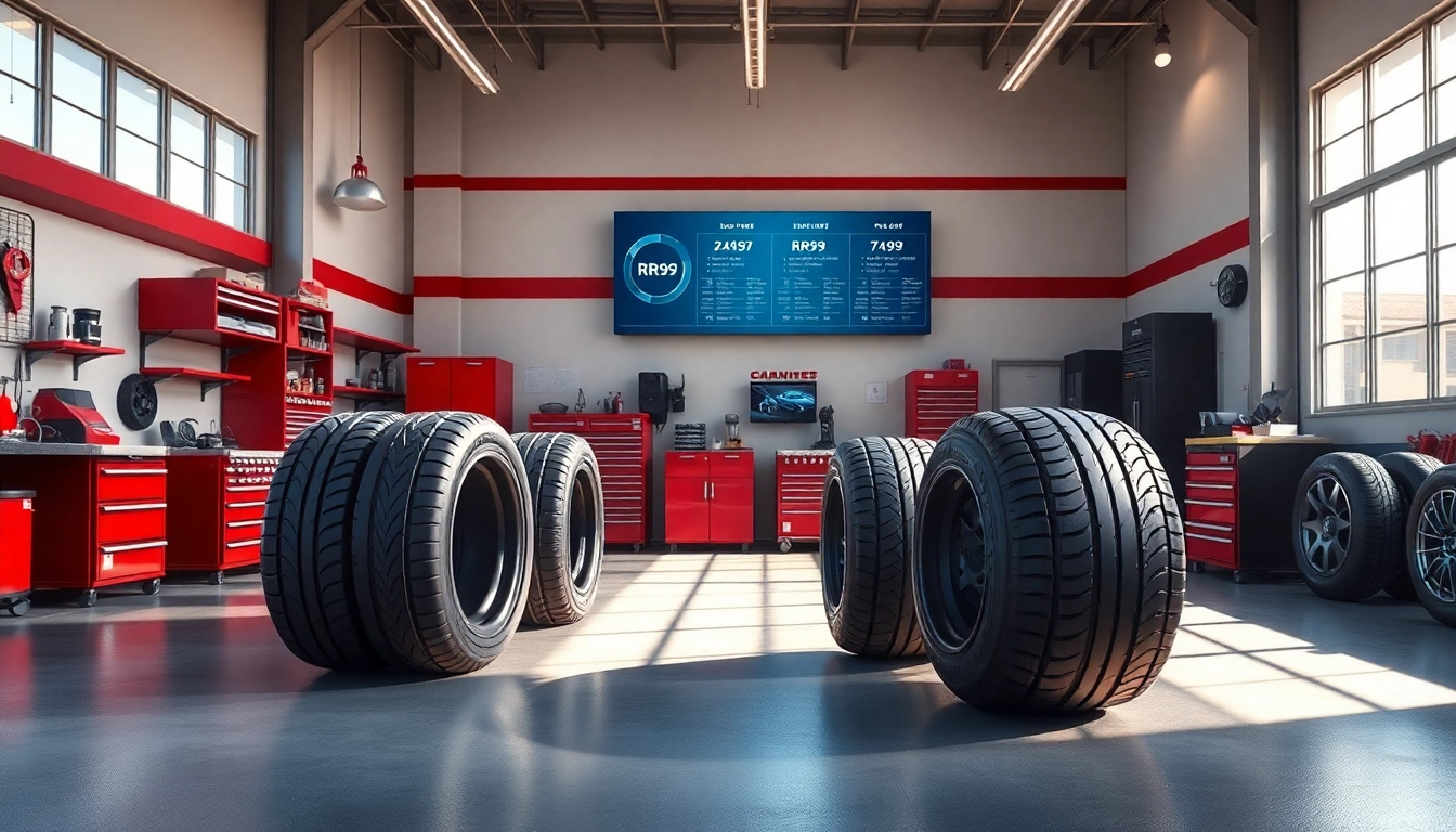 RR99 COM showcased in a modern garage setting with Double Coin tires.