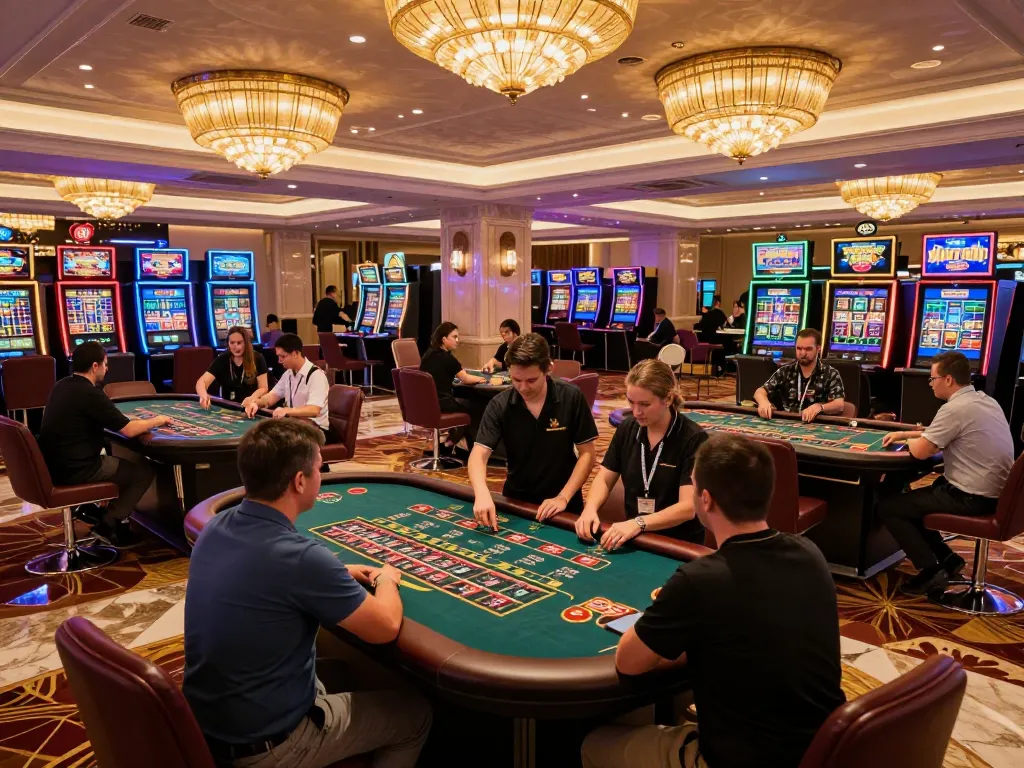 Players enjoying a thrilling roulette game at TT88 casino under warm ambient lighting.