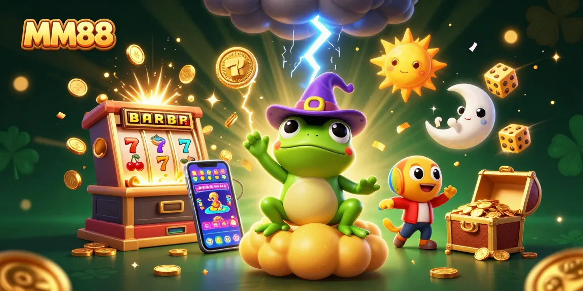 Play exciting casino games at MM88 with a vibrant scene showcasing sky-high rewards and engaging elements.