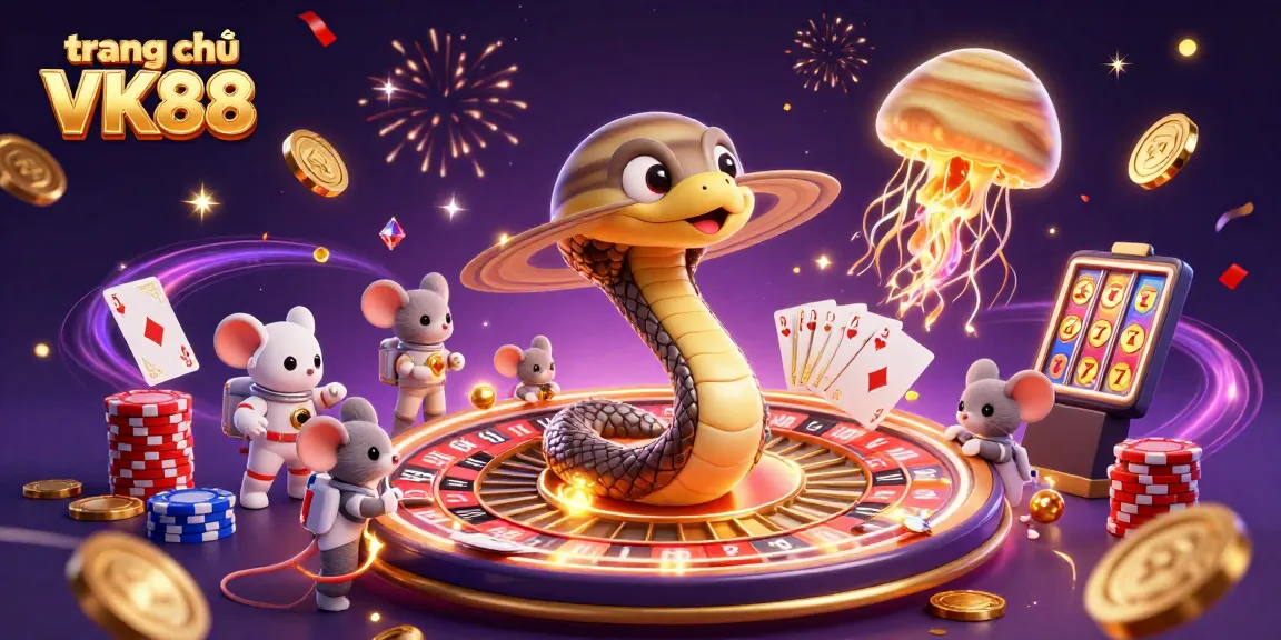 Place bets with astronaut mice on Saturn's rings at trang chủ VK88 casino.