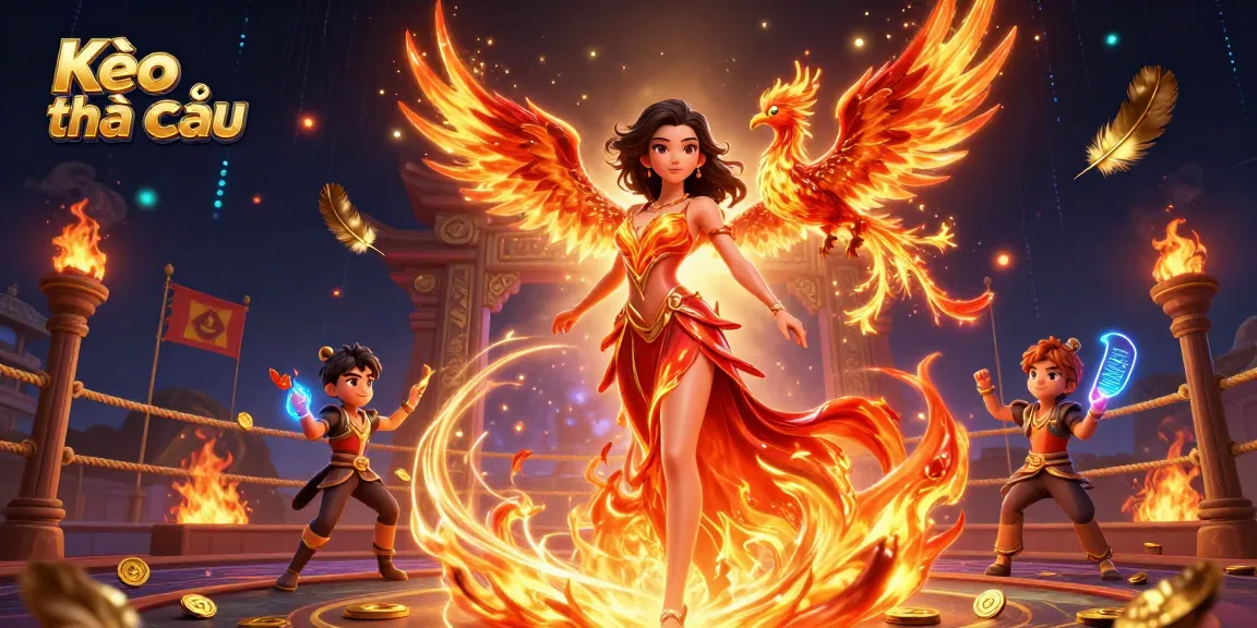Kèo nhà cái presents an exciting sports betting scene with vibrant characters and dynamic elements prompting action.