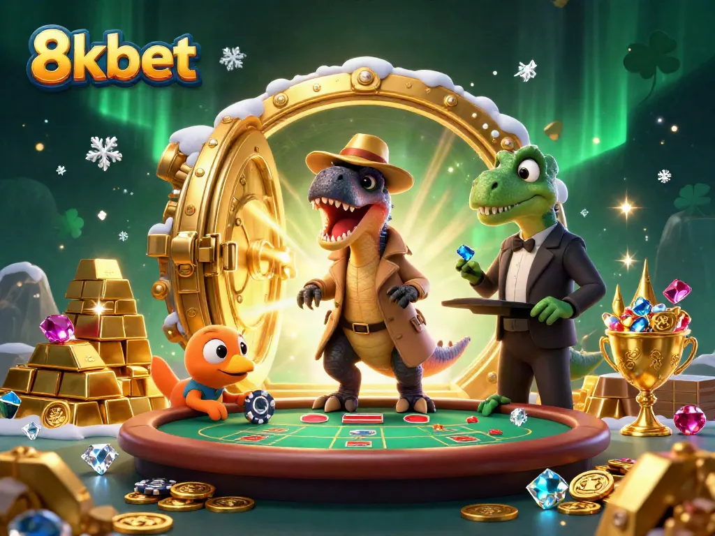 Catch the thrilling 8xbet action as a velociraptor card counter engages at a blackjack table.