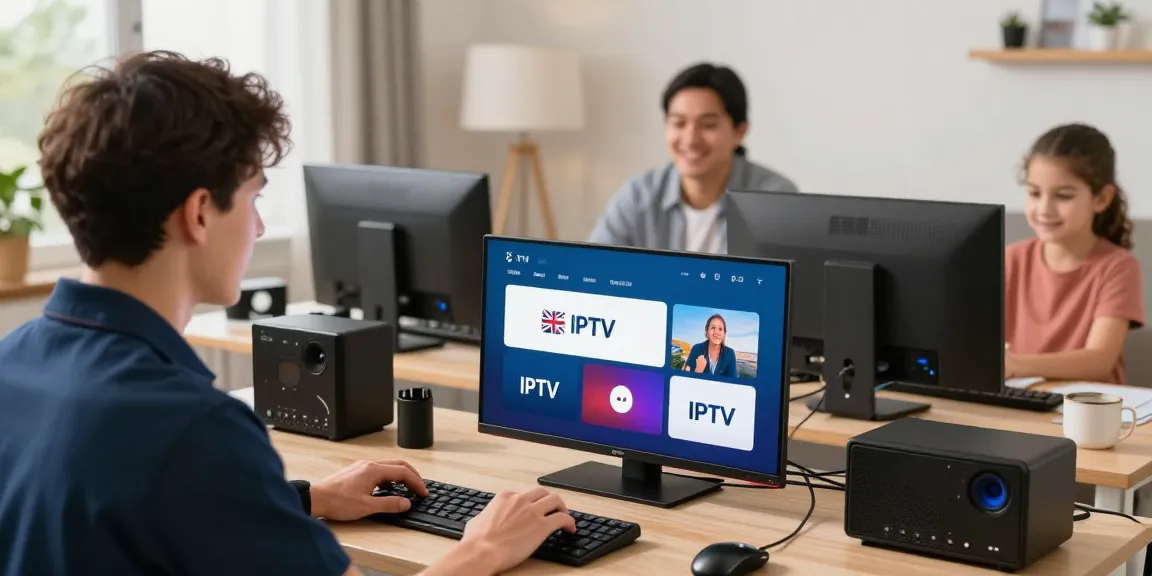 UK IPTV Panel service setup by a trusted professional in a local business environment.