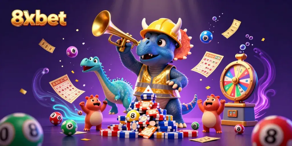 Celebrate casino wins and gaming adventures with 8xbet’s vibrant and dynamic 3D illustration.