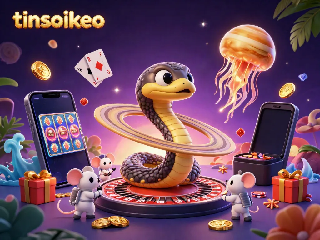 Experience thrilling gameplay with tinsoikeo as astronaut mice bet on a cosmic roulette wheel.