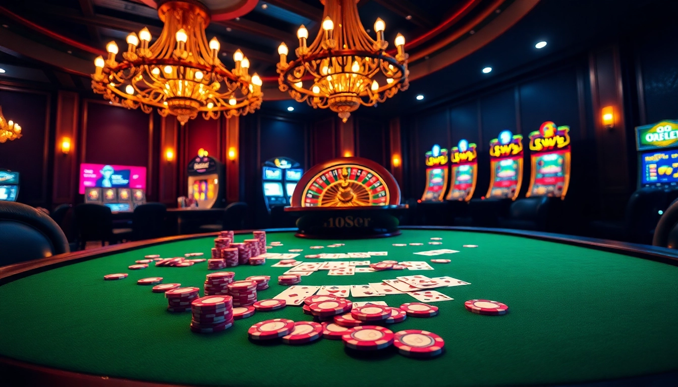 Engage in high-stakes poker action at u88, with vibrant chips and elegant casino ambiance.