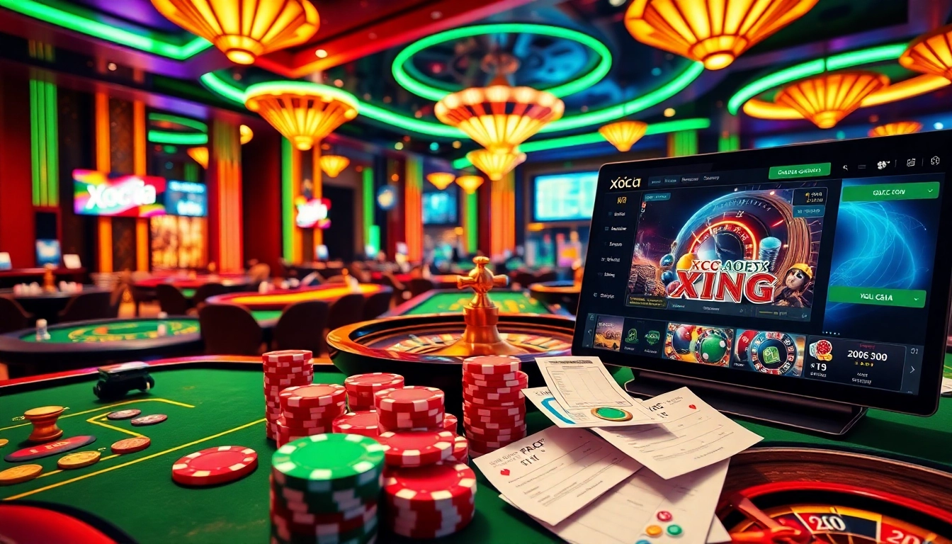 Experience thrilling online gambling at https://xocdia24h.com/ with vibrant casino tables and betting.