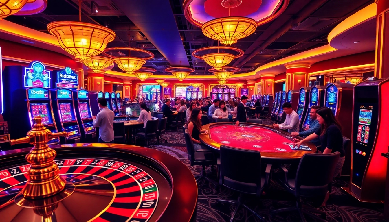 Experience thrilling casino action at https://vj88.online/ with poker tables, roulette wheels, and lively players.