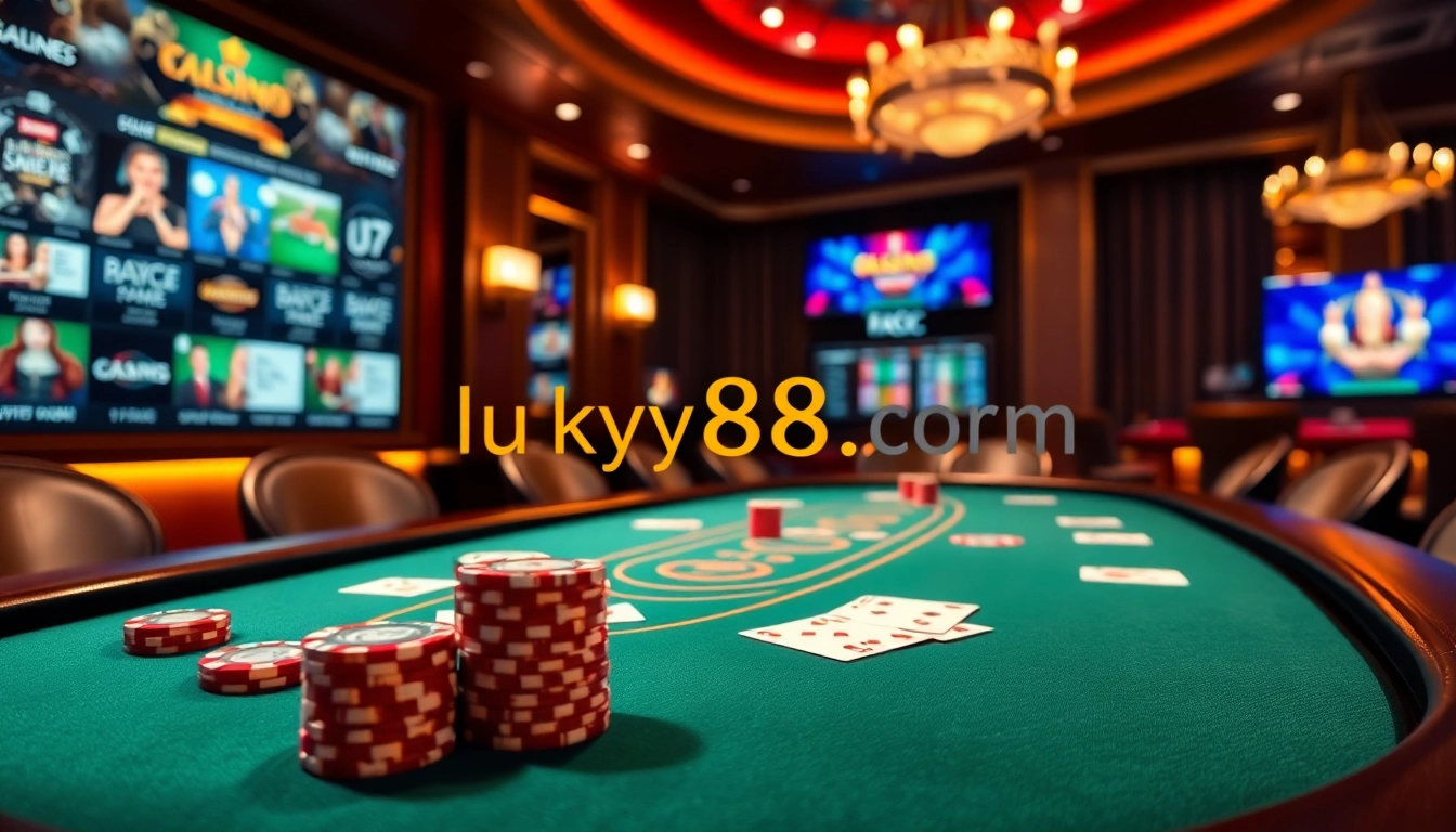 Experience luxury at lucky88.com with vibrant poker chips and online games.