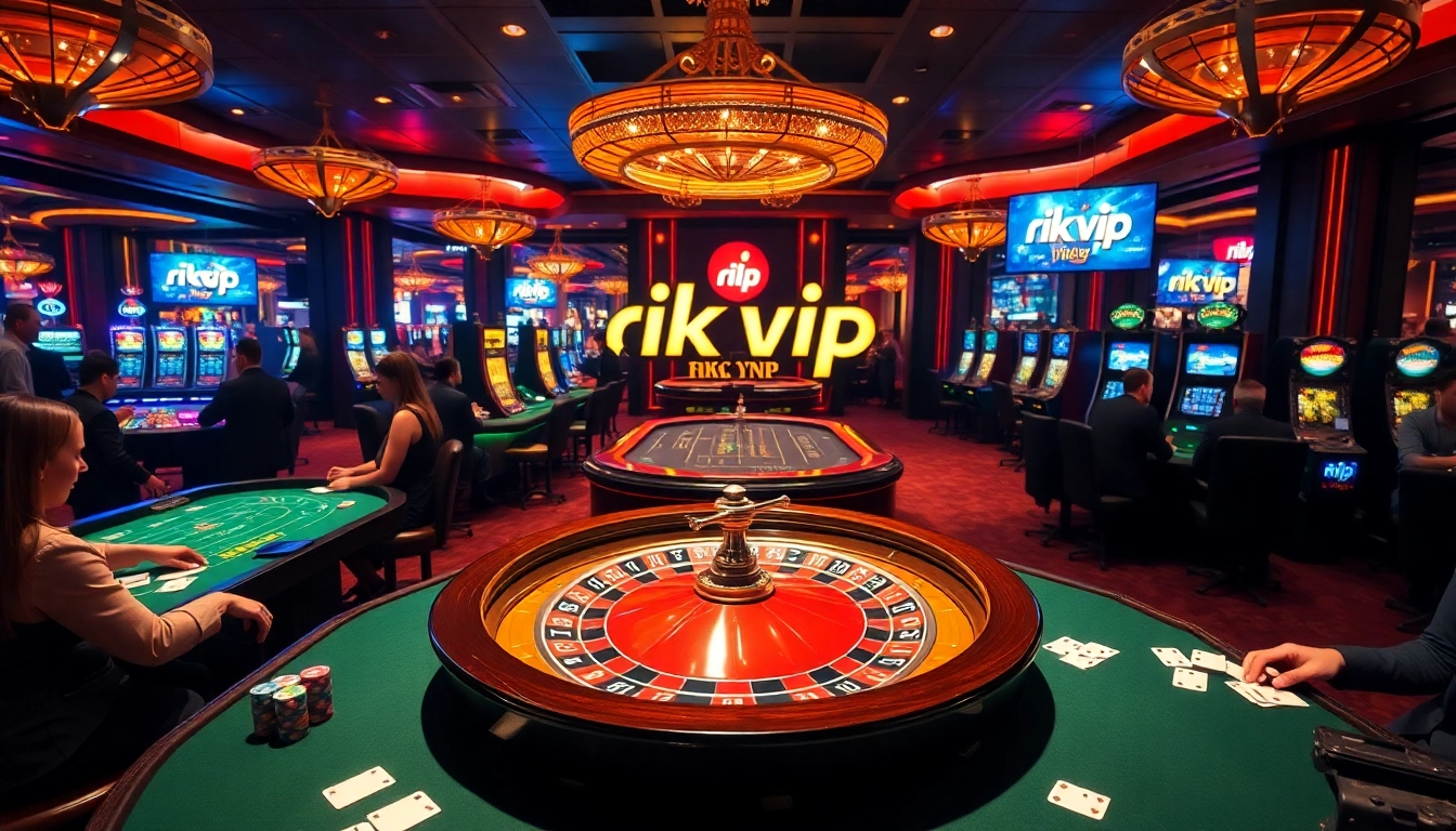 Experience the thrill of high-stakes gambling with rik vip at an elegant casino table.