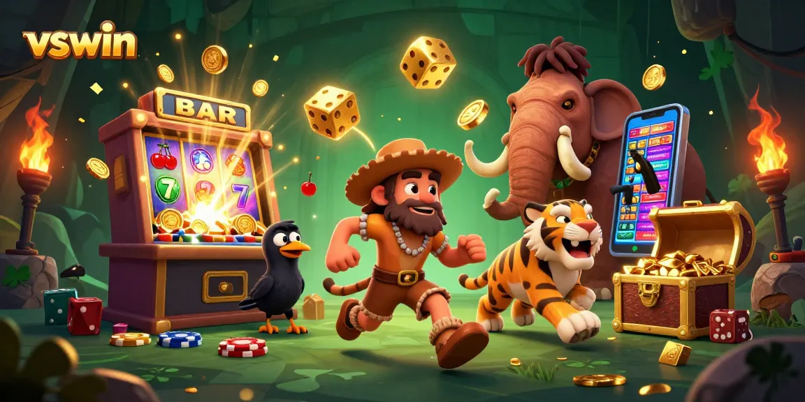 Experience thrilling wins at vswin, a vibrant casino scene showcasing dynamic gameplay and exciting jackpots.