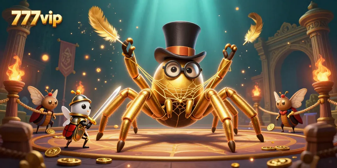 Engage in thrilling gaming at 777vip, featuring a grand 3D casino scene with unique characters.