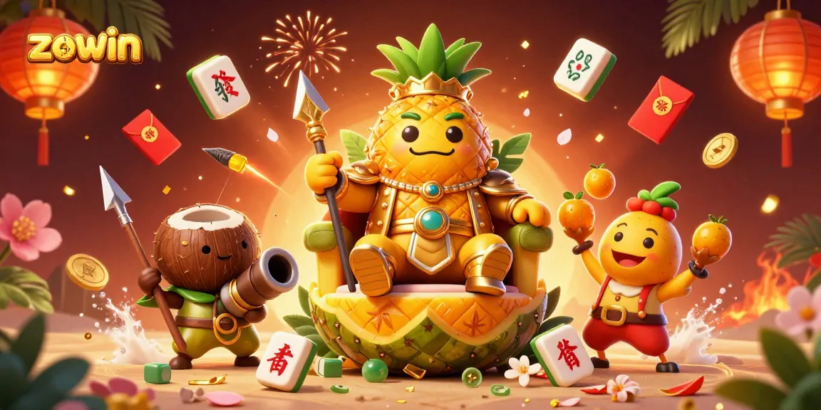Zowin brings excitement as a golden pineapple king and friends rule the beach casino.
