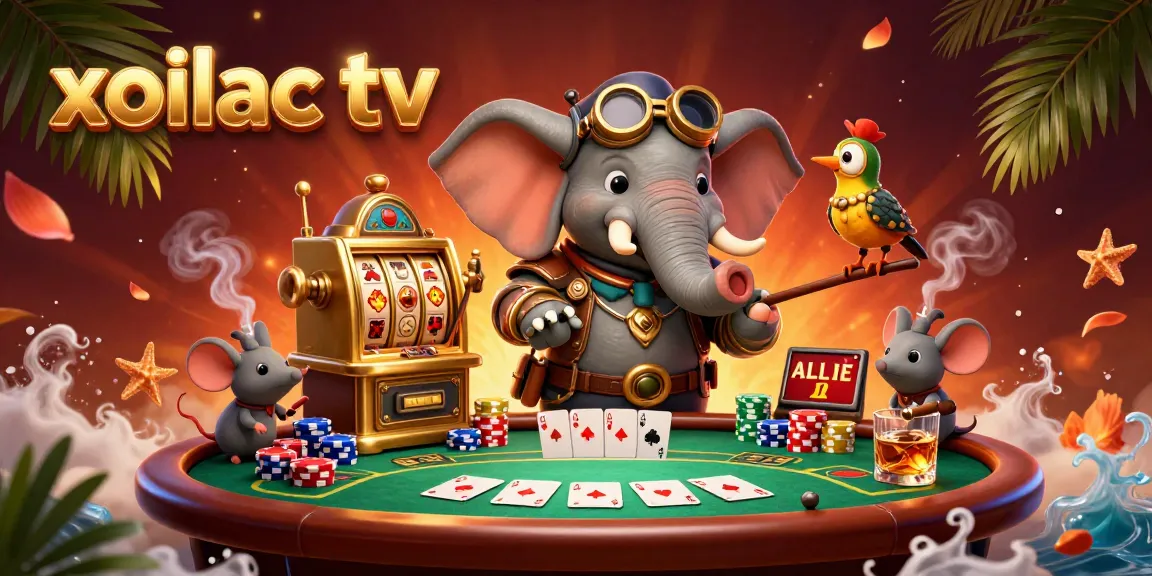 Experience thrilling gameplay with xoilac tv's vibrant slot game elements and steampunk characters in a captivating casino scene.