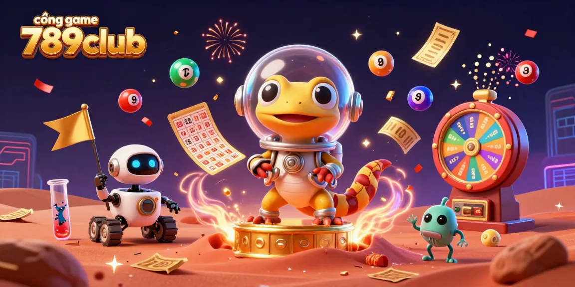 Experience fun and excitement with cổng game 789club, as illustrated by a space-themed casino adventure.