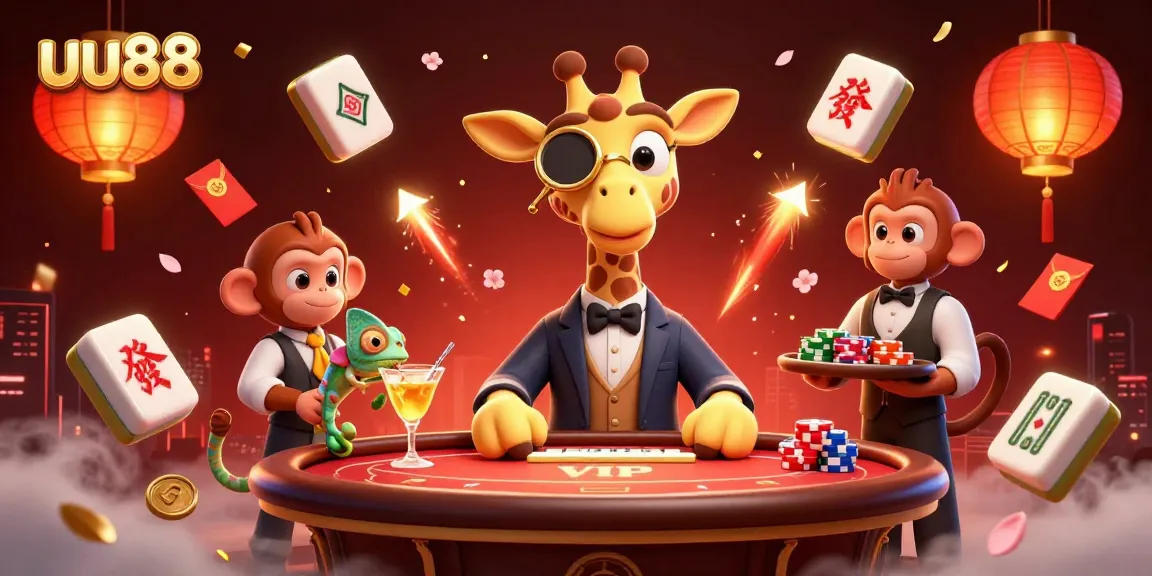 Experience thrilling gaming at uu88 with our vibrant casino illustration featuring engaging characters.